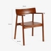 Abacus Solid Wood Dining Chair in Brown Colour