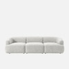 Zenliving Wood 3 Seater With Upholstery Non Storage Sofa In Beige Colour