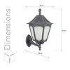 Stratford Outdoor Wall Light Die Cast Aluminium In Black Finish