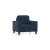 Verona Premium 1 Seater Fabric Sofa in Lapis Blue Colour