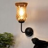 Devansh Metal Electric Wall Light in black Colour with Lavender Shade Count of 1 Light