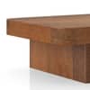 Nakkashi Solid Wood Rectangular Coffee Table In Amber Walnut Finish