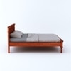 Medhasvini Solid Wood Queen Size Non Storage Bed In Honey Finish