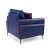 Meagan 1 Seater Leatherette Sole in Blue Colour