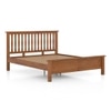 Raynor Solid Wood Queen Size Bed Without Storage (Amber Walnut Finish)