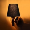 Devansh Metal Electric Wall Light in Gold Colour with Black Shade Count of 1 Light