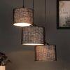 Hugo Black Natural Fiber Cluster Hanging Light