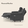 Emila Left Aligned Three Seater Sectional Recliner in Grey Colour