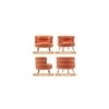 Clive Solid Wood Accent Chair in Orange Colour