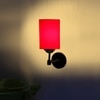 Devansh Metal Electric Wall Light in Black Colour with Red Shade Count of 1 Light