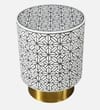 Ossein Marble Side Table in White and Gold