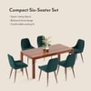 Atlas Solid Wood 6 Seater Dining Table With Rickman Lounge Chairs