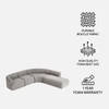Zenliving Wood Left Aligned 3-Seater With Upholstery Non Storage Sofa In Grey Colour