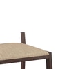 Caprica Solid Wood Dining Chair Set Of 2 In Mango Walnut Finish With Sandshell Beige