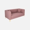 Texude Velvet 2 Seater Sofa in Pink Colour