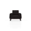 Granada Premium 1 Seater Fabric Sofa in Deep Brown Velvet Colour