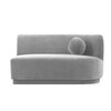 Izza Velvet 4 Seater Sofa in Grey Colour