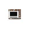 Primax Grande Engineering Wood Wall Mount TV Entertainment Unit Set Top Box Stand/TV Cabinet with Shelves for Books & Décor Display Unit Bed Living Room Upto 42 Inches (Brown Maple & White)