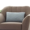 Geometric Knit Cotton Cushion Cover  Alice Blue Natural 12X20  Inches