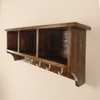 Ambrosia Wooden Wall Shelf Organiser With Key Holders