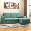 Kowloon Sectional Sofa Cum Bed with Storage in Dusty Turquiose Velvet