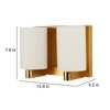 Eliante Modern Wall Lights Mild Steel & Glass Material Antique Gold & White Finish