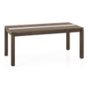Atlas Crest Storage Solid Wood Dining Table With 6 Reed Cane Chairs (Finish : Danish Walnut, Chair Colour : Macadamia Brown Hopsack Weave)