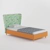Doodle Engineered Wood Bed in Orange Colour