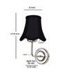 Devansh Steel  Wall Mounted Lamp With Cotton Off Black Shade