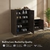 Bennis 25 Pair Shoe Rack in Dark Walnut Finish