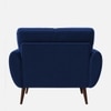 Faro Velvet 1 Seater Sofa in Navy Blue Colour