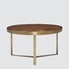 Albertoni Round Coffee Table With Ms Gold Base