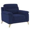 Niwara Velvet 1 Seater  sofa incNavy Blue Color