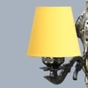 Devansh Metal Electric Wall Light in Antique Gold Colour with Yellow Shade Count of 1 Light