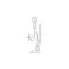 Flute White Metal Wall Light