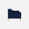 Fame  Velvet 3 Seater Sofa in Navy Blue Colour