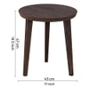 Metalsmith Solid Wood Side Table in Walnut Finish