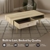 Ivara Rectangular Solid Wood Coffee Table In Natural Finish