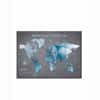 Truss Grey Blue World Map Printed Framed Canvas Wall Canvas Wall Prints Set of 2 Multicolor Matte
