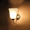 Devansh Steel Electric Wall Light in Steel Colour with White Shade Count of 1 Light