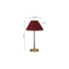 Maroon Jute with Metal Gold Table Lamp