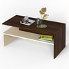 BLUEWUD Taurley Engineered Wood Coffee Center Sofa Tea/Teapoy Console Table for Sofa Set Living Room Home Hall (Brown Maple & Beige)