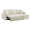 Asher Pull Out Sofa cum Bed in Cream Colour