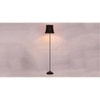 Keenan Black Fabric Floor Lamp with Black Iron Base