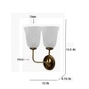 Devansh Metal Electric Wall Light in Gold Colour with White Shade Count of 2 Lights