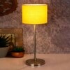 Dangelo Yellow Fabric Shade Table Lamp with Steel Steel Base