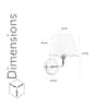Sadie Shine Brass Metal Wall Light with Scalloped Shade