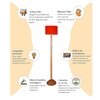Devansh Wooden Foor Lamp
