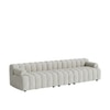 Chiccomfort Wood 4 Seater With Upholstery Non Storage Sofa In Beige Colour