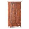 Fidora Solid Wood 2 Door Wardrobe in Honey Finish